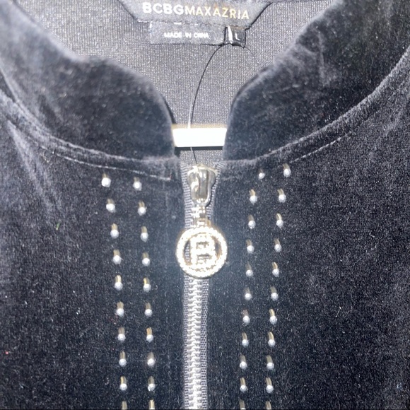 COPY - Black Velour Track Suit Jacket - Picture 4 of 7